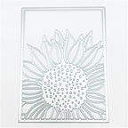 Mvchifay Cutting Dies for Card Making Metal Die-Cuts Scrapbooking Tool Hollow Frame DIY Craft Punch Template Embossing for Paper Album Decor (Sunflower Frame-12.6x9.8cm)