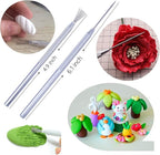 Artzuvs 14Pcs Ceramic Pottery Clay Ribbon Sculpting Tools Kit Wire Texture and Needle Detail Tool with Plastic Box for Carving, Modeling,Sculpture,Trimming