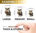 Jigfoxy Wooden Puzzles for Adults, Mechanical Owl Wood Puzzles Adult, Unique Animal Shape Wooden Jigsaw Puzzles for Adults, Birthday Gifts for Puzzle Lovers, Family(M-11.4 * 7.8in-145pcs)