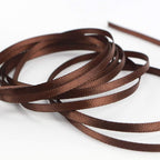 HUIHUANG Solid Color Satin Ribbon 1/8 inch x 100 Yards Roll Ribbon for Crafts (Brown)