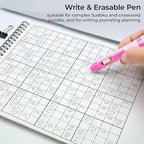 M&G 6 PCS Retractable Erasable Gel Pens, 0.5mm Black Ink Gel Pen, Fine Point Erasable Pen Make Mistakes Disappear, Premium Comfort Grip Note Taking and Crossword Puzzles