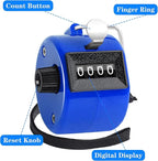 FEBSNOW Handheld Tally Counter Clicker 4 Digital Number Click Counter for School Event Golf Sports Office Stadium