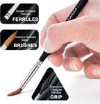 Kolinsky Sable Watercolor Brushes, 10pcs Sable Detail Paint Brush Set Will Keep a Fine Tip Point and Spring for Watercolor Acrylic Gouache, Miniature, Nail Art & Models