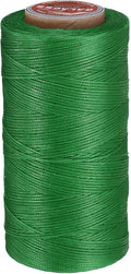 uxcell Flat Leather Sewing Waxed Thread, 270m / 295 Yards Polyester Wax String, 150D Wax Stitching Cord for Leather Crafts, Bookbinding, Bracelets Braided, Dark Green