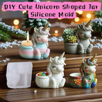 Animal Resin Molds Silicone 3D Cute Unicorn Epoxy Resin Jar Plaster Candle Holder Wax Molds for Candle Making, Art Crafts DIY Unique Display Home Decor