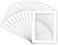 16x20 Mat for 8x10 Photo - Precut White on White Double Mat Picture Matboard for Frames Measuring 16 x 20 Inches - Bevel Cut Matte to Display Art Measuring 8 x 10 Inches - Acid Free ONE MAT