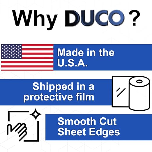 Duco USA-Made Clear Cast Acrylic Sheet 1/8 Inch Thick 4" x 6" - 2 Pack of Transparent Plexiglass Sheet - Lightweight Acrylic Board for Window Replacements, Displays, Signs, and More