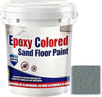 Epoxy Colored Sand Floor Paint, Epoxy Floor Paint for Concrete, High Gloss Marble Effect Coating, Waterproof Non-Slip Concrete Paints, Suitable for Indoor/Outdoor Use (Dark Gray,64 oz/2 kg)