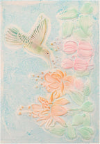 BAOFALI 3D Embossing Folder for Card Making,Hummingbird and Flowers Clear Plastic Texture Fades Embossing Folder Template for Scrapbooking and Other Paper Craft Album Stamps DIY Decoration