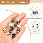 uxcell 40Pcs Metal Locking Pin Backs, Pin Keepers Locking Clasp Flat Head Clamp Needle Back Lock for DIY Brooch Crafts Badges Enamel Lapel, Silver