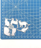 Cutting Dies Metal Stencils Scrapbooking Tools DIY Embossing Template for Paper Card Making Album Arts Crafts Supplies (6 Cats-8.7x6cm)