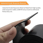 DOBTIM Neoprene Rubber Sheet Rolls 1/8 (.125)" Thick X 12" Wide X 48'' Long, Solid Rubber Strips Use for Gaskets DIY Material, Supports, Leveling, Sealing, Protection, Abrasion, Flooring, Black