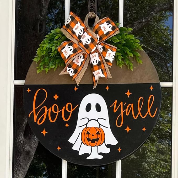Halloween Stencils for Painting on Wood 14” Halloween Doormat Stencils Boo Hocus Pocus Drawing Templates for Wood Sign Doormats T-Shirt Porch Wreath Decor