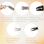 10 Pack Jewelry Pliers Set, Mini Pliers Set, Jewelry Making Include Flat, Jewelry Tools, Needle, Round, Bending Linesman, Applicable to Handicrafts, Earring Making, Repairing
