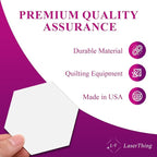 LaserThing Quilting Paper Templates | Handy Tools for Crafting Quilt Patterns | Ideal for Precision Quilting Projects | Includes 1'' Hexagon EPP Set - 100 Pieces