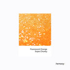 Hemway Polyurethane & Epoxy Resin Glitter 100g / 3.5oz Metallic Crystal Flake Additive for Flooring Jewelry Tumblers Glass Pigment - Super Chunky (1/8" 0.125" 3mm) - Fluorescent Orange