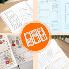 Handmade Flexible Record Template, 3pcs Planner Stencils templates, Reusable Templates Planner Stencils for Journaling Checklists Boxes Lines & Daily