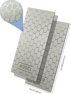 2PCS Diamond Sharpening Stone, Kalolary Knife Sharpener Stone Whetstone Honeycomb Surface Diamond Sharpener Plate with Non-slip Base for Pocket Knives Scissors, Outdoor Kitchen Tools (600/1200 Grit)