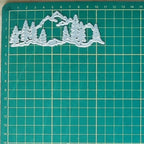 Cutting Dies for Card Making, Metal Scrapbooking Die-Cuts, DIY Bckground Frame Crafts Embossing Stencil, Paper Template Mold/Photo Album Arts Tool (Forest Snow Mountain-10.9x4.2cm)