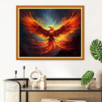 Redxing Stamped Cross Stitch Kits Full Range of Embroidery Starter Kits- Needlepoint Counted Cross Stitch Kits for Beginner Adults 11CT Printed Embroidery Kit-Auspicious Phoenix 16x20 inch