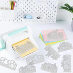 9PCS Die Cuts for Card Making Metal Cutting Dies Flower Butterfly Dragonfly Bird Bubbles Love Heart Happy Birthday Cake Cutting Embossing Stencil Template DIY Paper Cards Album Decoration