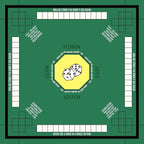 Mahjong Mat for Table 31.5''x31.5'', Mahjong Cloth Cover with Game Rules, Mahjong Tablecloth for Poker, Board Games Table Mat, Card Games, Tile Games, Dominoes (Green)