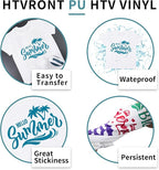 HTVRONT Teal Heat Transfer Vinyl - 24 Pack 12"x12" Iron on Vinyl Sheets for T-Shirt (1 PTFE Sheet Included), Teal PU HTV Vinyl Easy to Cut & Weed for Heat Vinyl Design