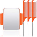 WILLBOND Magnetic Wrist Sewing Pincushion Wrist Magnetic Pin Holder Wristband Pin Cushion Holder with 3 Pcs Stainless Steel Pintail Comb Rat Tail Comb for Hair Clips Hand Sewing(Orange)