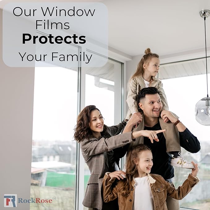 UV 99% Security and Safety 4 Mil Clear Window Film Shatterproof Anti Shatter Tempered Glass Film for Home and Office Windows (Clear, 36 in x 50 FT)