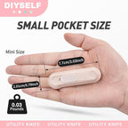 DIYSELF 8 Pack Box Cutter, Box Cutter Retractable Letter Opener, Cute Utility Knife Exacto Knife for School, Razor Knife for Crafts, Paper, Packages, Small Box Cutters Bulk for Women Girls