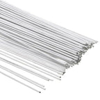 PATIKIL 16 Gauge 16" Floral Stem Wire, 100 Pcs Paper Wrapped Iron Artificial Flower Stem Accessories for DIY Bouquet Stem and Craft Decoration, White