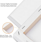 14 Packs Stretched Canvases for Painting, Multi Pack 11x14, 9.44x12, 8x10, 5x7, 4x4, Round Canvas with 8x8,10x10(2 of Each), Blank Primed Canvas, for Oil Paint, Acrylic Paint, for Beginners, Artists.