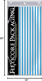 Flexicore Packaging Turquoise Blue Pin Stripe Print Gift Wrap Tissue Paper Size: 15 Inch X 20 Inch | Count: 10 Sheets | Color: Turquoise Pin Stripe