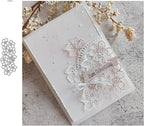 Lapoo Metal Cutting Die for Scrapbooking, 3D Backgrounds Frame New Cutting Dies DIY Album Card Making Decor Paper Craft Metal Die Cuts Party Wedding Decorations (Sea of Flowers 5.6 x 2.7 in)