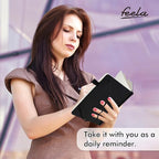 feela 24 Pack Journal Notebook for Work, Business Notebook Bulk Hardcover Lined Writing Journal with Pen Holder for Men Women Note Taking, with 24 Black Pens, 120 GSM, 5.1”x8.3”, A5, Black
