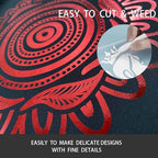 Tvinyl Warehouse Red Foil HTV Metallic Heat Transfer Vinyl Roll 12" x 6FT for All Cutter Machine
