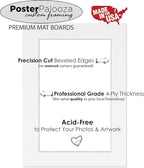Poster Palooza 8.5x11 Mat Bevel Cut for 7x9 Photos - Acid Free Brick Red Precut Matboard - For Pictures, Photos, Framing - 4-ply Thickness
