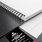 ARTEZA Watercolor Sketchbook 2-Pack, 64 Pages Each, 9x12 Inches – Spiral-Bound, 140 lb Cold Press Paper, Black Hardcover for Watercolor & Mixed Media