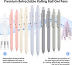 10PCS Gel Pens Black Ink Fine Point Pens With Smooth Writing, School Office Supplies, Christmas Anniversary Birthday Gifts for Men Women, Quick Dry Pens For Journaling, Nurse Aesthetic Pen (Morandi)