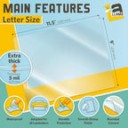 Thermal Laminating Pouches, 9 x 11.5 Inches, 5 Mil Thick, 20 Pack of Glossy Lamination Pouches, Fitted for Letter Size Laminating Sheets 8.5 x 11