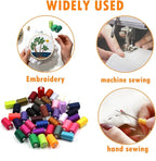 Simthread All Purposes Sewing Thread, 10 Spool Assorted Green Series 1000 Yards Each Bobbin Polyester Thread for Sewing, Handy Polyester Sewing Threads for Sewing Machine - (Natural Green Series)