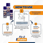 FIX & FUSION Activator Spray (6.76 Fl Oz), Instant Cure Accelerator for Cyanoacrylate (CA) Super Glue for Wood, Plastic, Rubber, Granite, and DIY & Professional, Accelerates Bonding Strength, (6 Pack)