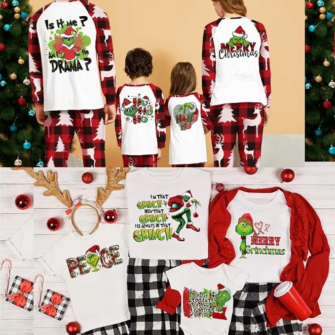 Christmas Iron on Decals Transfer, Funny Christmas Heat Transfer Stickers Iron on Patches for Clothes T-Shirts Pillow Cover Hoody Bag Xmas DIY Craft Supplies Vinyl Stickers