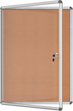 38"x28" Enclosed Bulletin Board, Lockable Weather-Resistant Aluminum Cork Noticeboard for School & Office, Silver Frame w/Cork