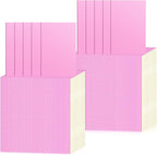 Handepo 100 Pack Composition Notebooks A5/A6 Ruled Lined Composition Kraft Notebooks Bulk Soft Cover Journals Travel Diary Memo for Students Classroom Office Supplies(A5,Pink)