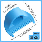 2 PCS 3mm Edge Lock Seam Guide, Mini Sewing Finger Ruler for Hand Sewing, DIY Sewing Kit Tool, Sewing Needle Gauge Measuring Guide, Blue