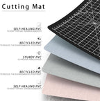 DIYSELF Cutting Mat 8in×6in, Self Healing Cutting Mat, A5 Rotary Cutting Mats for Crafts Sewing Hobby Fabric Project, 5-Ply Craft Cutting Board Double Sided, Craft Mat for Quilting