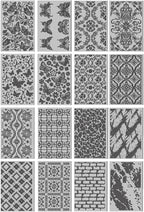 CHGCRAFT 16 Sheets Flower and Butterfly Clay Texture Mat Vintage Pattern Polymer Clay Texture Sheets DIY Tools for Pottery Earring Jewelry Making Stamp Engraving Machines, 4x2.6inch