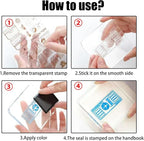 Pine & Linen 6 Pack Clear Stamp Blocks, Acrylic Tools Grid Lines Set, Scrapbooking Crafts for DIY Crafts/Scrapbooking/Card Making/Ornaments/Stamping Projects(Style-2)
