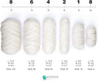 Natural Wool Bulk roving, 8 lb. Best Wool for Spinning, arm Knitting, Felting, Chunky Blankets and Tapestry. Natural Colors, un-Dyed. (Ecru, 8 lb)